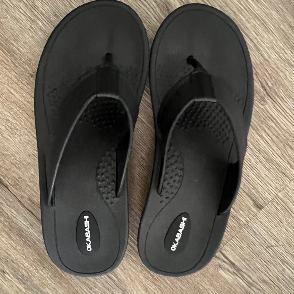 Okabashi Black Flip Flops